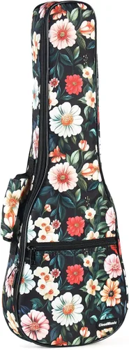 Miniatura 18 de CLOUDMUSIC Estuche para ukelele Bolsa de concierto Mochila acolchada para soprano 21 pulgadas (Soprano, Negro)