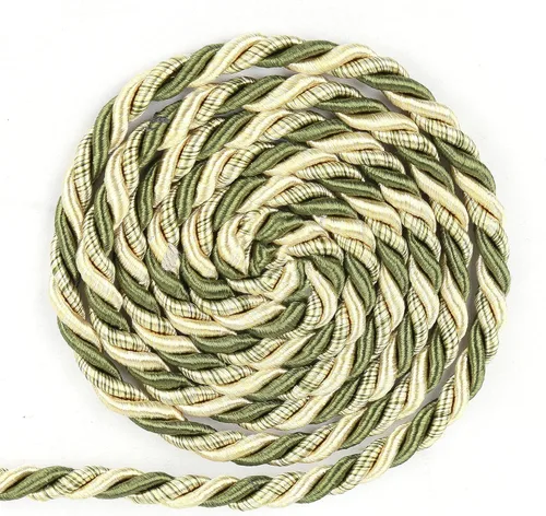 Miniatura 20 de BEL AVENIR Cuerda trenzada de 0.236 in y 16 yardas, cuerda decorativa de nailon hecha a mano para costura, manualidades, tapicería, decoración