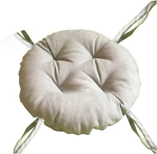 Miniatura 14 de Cojines de asiento redondos para exteriores con lazos, almohadillas para sillas de pana súper suaves, antideslizantes, herramientas para sillas