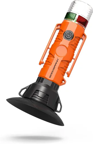 Miniatura 8 de GOODSMANN Luz LED de señal redonda para barco con ventosa y base magnética para kayak de barco