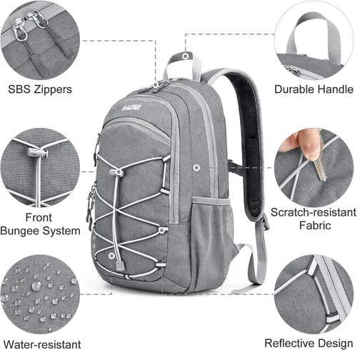 Miniatura 4 de G4Free Mochila pequeña de senderismo de 12 L/20 L, mini mochila con RFID, compacta, multiusos, para hombres y mujeres, camping, caminata, viaje
