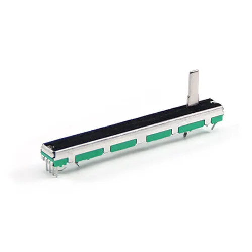 Miniatura 9 de Fielect 5 unids 10K Slide Potenciómetro de película de carbono Fader resistencias variables mezclador 5.039 in 3Pins 10K Ohm potenciómetros lineales