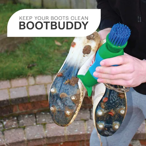 Miniatura 4 de The Boot Buddy - Limpiador de tacos de fútbol Limpiador de zapatos y cepillo para botas Limpia sin esfuerzo tacos de fútbol fangosos, botas
