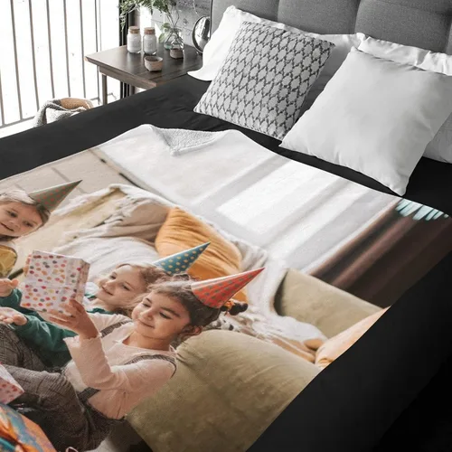 Miniatura 6 de Manta personalizada con fotos, mantas personalizadas con imagen para madre, padre, niños, hermana, amigos, parejas, cumpleaños, 1 foto, 30 x 40