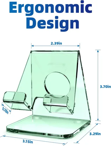 Miniatura 7 de Soporte acrílico para teléfono celular, soporte transparente para escritorio de oficina, tocador, encimera de cocina, mesita de noche, compatible