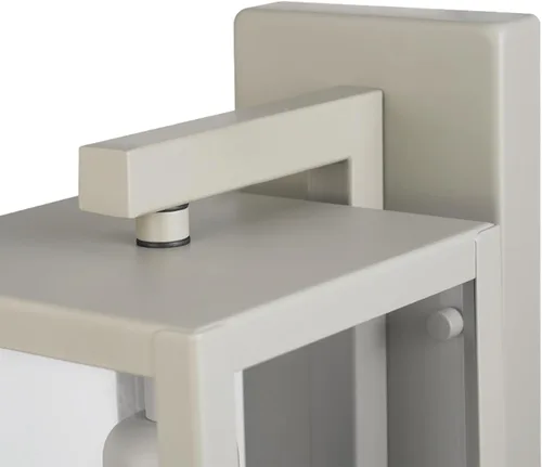 Miniatura 7 de GLOBE Electric 44838 Bowery - Aplique de pared para interiores y exteriores, 1 luz, gris mate, pantalla de vidrio transparente