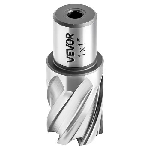 Miniatura 9 de VEVOR Juego de 4 brocas Weldon Shank Mag, profundidad de corte de 1 pulgada, diámetro de corte de 1 pulgada, HSS, 2 brocas con 2 pasadores piloto
