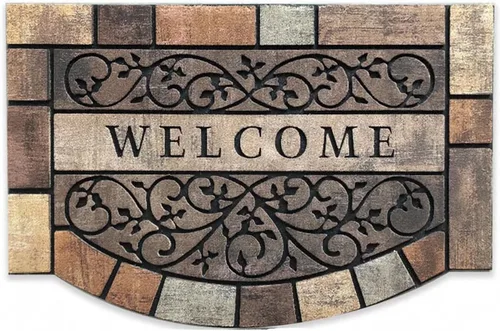 Tapete de entrada para interiores y exteriores, tapete de puerta para entrada, tapete de bienvenida de entrada frontal, tapete de puerta Semicírculo
