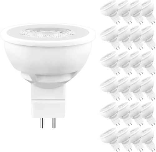 Miniatura 13 de LUXRITE Bombilla LED MR16 equivalente a 50 W, 12 V, 5000 K blanco brillante regulable, 500 lúmenes, bombilla LED GU5.3 de 6.5 W, clasificación