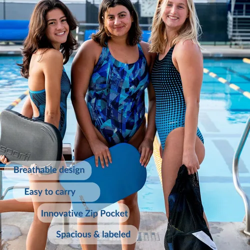 Miniatura 5 de Bolsas de Equipo de Natación Sporti, Mochila de Cordón de Malla, Bolsa de Natación para Nadadores, Mochila de Malla para la Playa