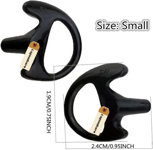 Miniatura 3 de Lsgoodcare - Molde de oído de repuesto para radio bidireccional para tubo de bobina acústica, color negro, por Lsgoodcare