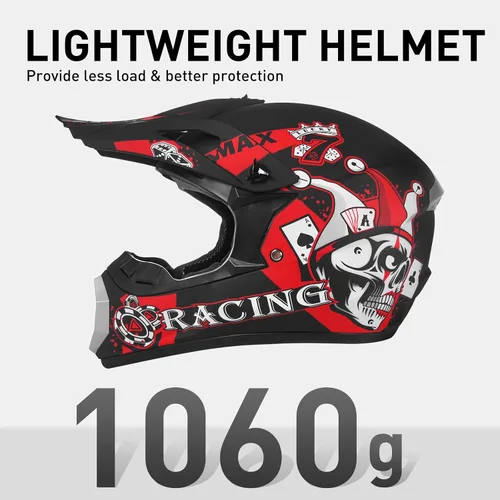 Miniatura 6 de SPARK DOT Certified Youth Motocross Helmet Kids Dirt Bike Helmets - Full Face, Lightweight & Breathable for Off-Road E-Bike BMX MX ATV
