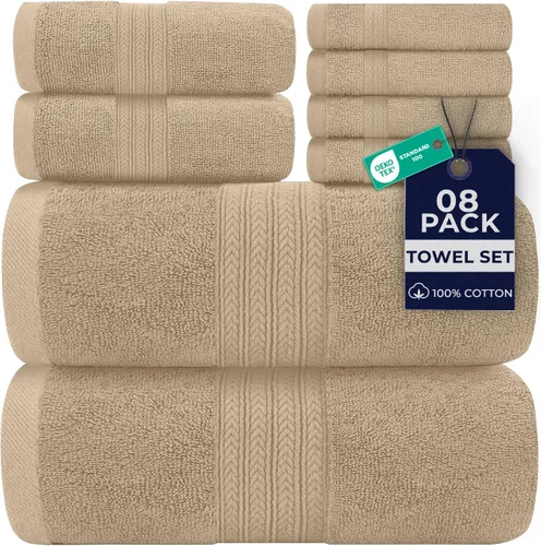 Miniatura 105 de DAN RIVER Paquete de 6 toallas de mano de alta calidad (16 x 28 pulgadas), 100% algodón, ultra suaves, ligeras, altamente absorbentes, para baño