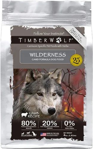 Timberwolf Wilderness Lamb Receta Alimento seco para perros 4lb