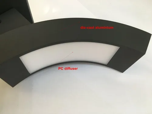 Miniatura 4 de luz LED para pared de exteriores, pintada en color gris y con acabado de aluminio, luz cálida de 3000K