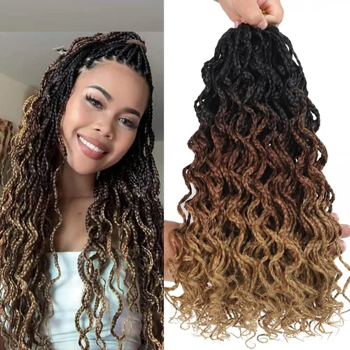 Miniatura 8 de Trenzas de caja Goddess de 150 hebras, cabello rizado de 8 pulgadas, trenzas de ganchillo pretrenzadas, trenzas de ganchillo pretrenzadas, trenzas