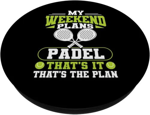 Miniatura 2 de My Weekend Plans Padel Racquet Paddle PopSockets Adhesive PopGrip