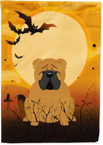 Miniatura 152 de Caroline's Treasures BB4307GF - Bandera de Halloween Airedale para jardín, bandera decorativa para patio exterior, obras de arte de patio, macizos