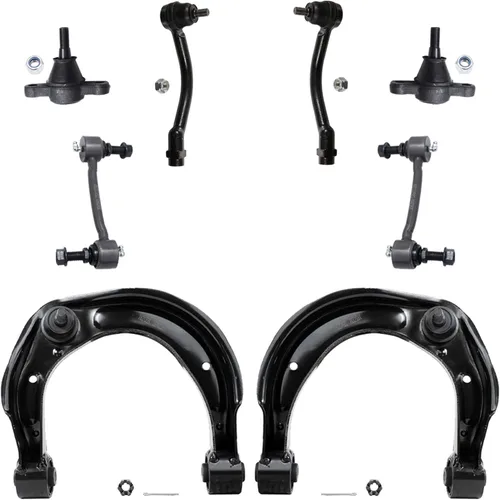 Miniatura 232 de Detroit Axle - Kit de brazos de control de extremo delantero de 8 piezas para Dodge Dakota 00-04, Durango 00-03, 4 brazos de control superior e