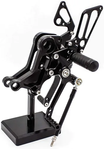 Miniatura 5 de Krace Estriberas para motocicleta, reposapiés, pedales de cambio de freno, ajustables para Ducati Monster 696 2008-2014, color negro