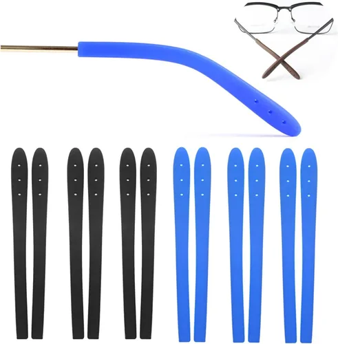 Miniatura 10 de Puntas de patillas para lentes antideslizantes para lentes antideslizantes para sujetar las orejas, manga de tubo, lentes cómodos de repuesto