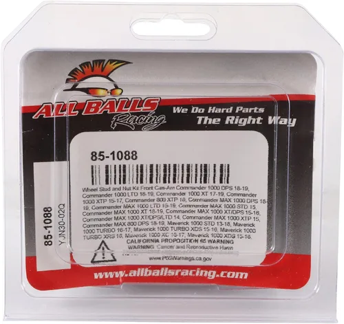 Miniatura 4 de All Balls Kit de tuercas y pernos de rueda de carreras 85-1088 compatible con/repuesto para Can-Am Commander 1000 XT 2017, Commander 1000 XTP
