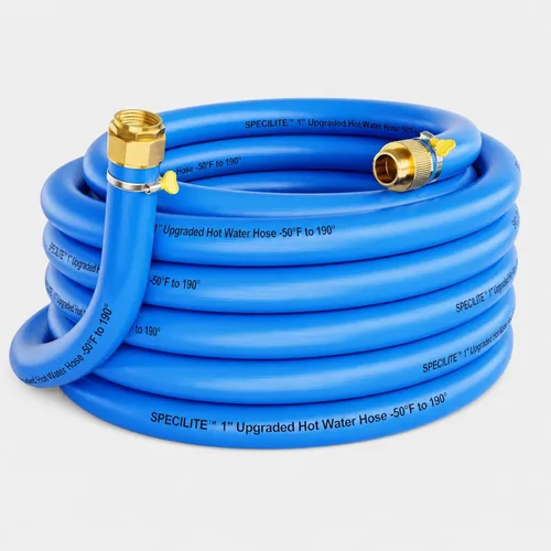 Miniatura 20 de SPECILITE Manguera de agua de jardín caliente/fría de 5 pies x 1 pulgada, -50 ℉ a 190 ℉, resistente, flexible, explosión de 605 psi, ligera, tubo