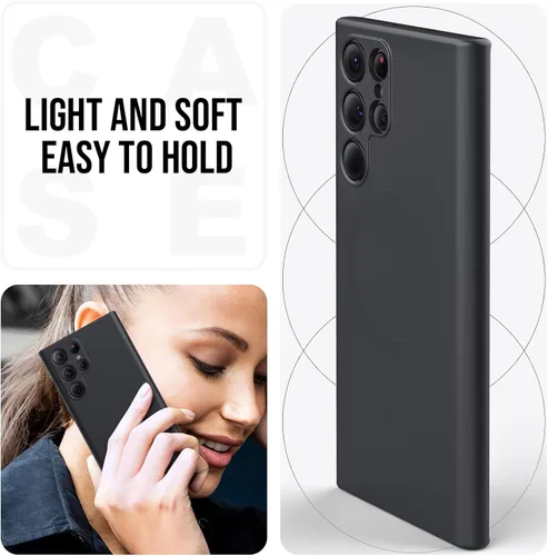 Miniatura 8 de Funda para Samsung Galaxy S22 Ultra, funda delgada de silicona líquida, a prueba de golpes, funda delgada para Samsung Galaxy S22 Ultra, funda Negro2