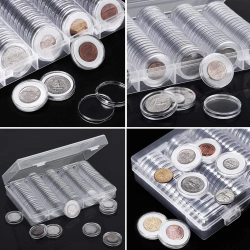 Miniatura 4 de AITIME Funda para coleccionista de monedas, 30mm