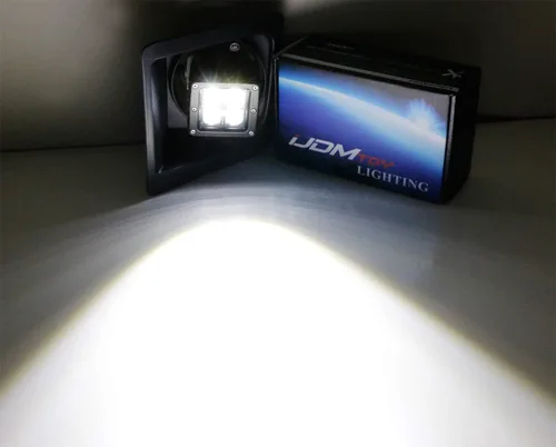 Miniatura 9 de iJDMTOY Kit de lámpara antiniebla LED blanca compatible con GMC Sierra 1500 2014-15, incluye (2) cubos LED de alta potencia de 20 W, cubiertas