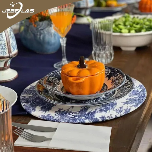 Miniatura 9 de JEBBLAS Servilletas desechables tipo tela, bolsillo integrado para cubiertos, para bodas, fiestas, lino y servilleta blanca, preplegada para Paquete