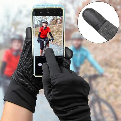 Miniatura 5 de ALPIDEX Guantes deportivos ligeros para hombre y mujer, guantes para pantalla táctil, forro delgado y cálido para invierno, ciclismo, ciclismo
