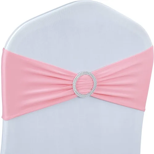 Miniatura 10 de Babenest Bandas de elastano para silla, 50 unidades, bandas elásticas de alta calidad con hebilla deslizante, lazos elásticos universales para Morado