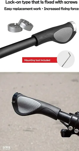 Miniatura 6 de GORIX Bicicleta Ergo Grips Bar End Cycle Lock en manillar Bicicleta de montaña MTB (GX-D2 (Edición Global))