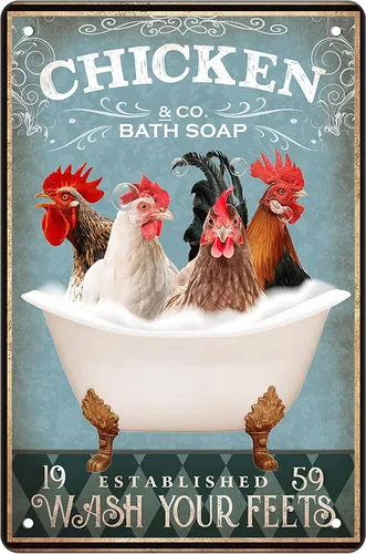 Miniatura 13 de Divertido cartel de baño con diseño de cerdo - Decoración de granja, cartel de cerdo, arte de pared, póster retro, decoración de pared para bar