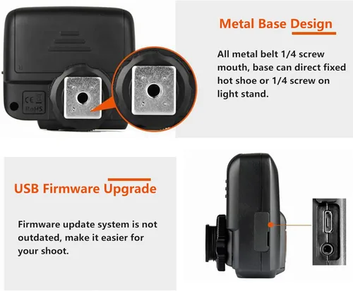 Miniatura 5 de Godox X1R-C TTL Receptor de disparo de flash inalámbrico compatible con cámaras Canon, receptor flash inalámbrico 2.4G, sincronización de alta