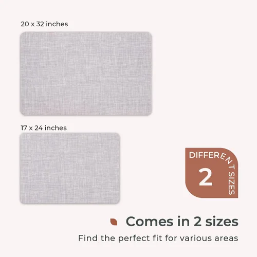 Miniatura 7 de FRESHMINT Alfombra de baño de goma texturizada gris de 20 x 32 pulgadas, alfombra de baño de secado rápido, antideslizante, tapetes de baño delgados