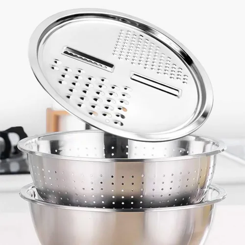 Miniatura 9 de DOITOOL Colador 3 en 1 de cocina multifuncional ralladores de verduras cortador y rallador con cesta de drenaje de acero inoxidable y lavabo