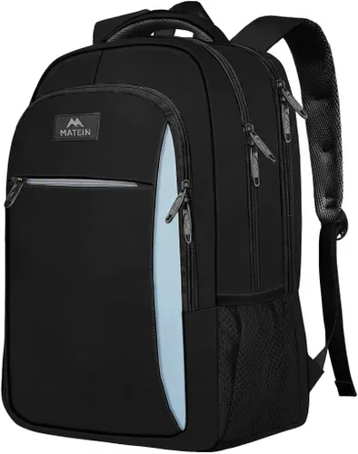 Miniatura 21 de MATEIN - Mochila de viaje para laptop, mochila empresarial antirrobo, delgada, resistente, puerto de carga USB, impermeable, para universidad o Gris