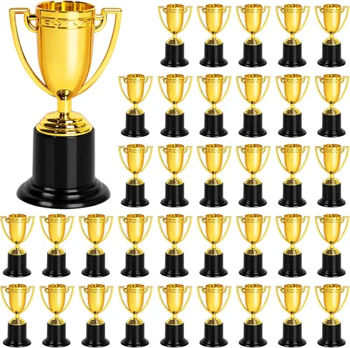 Miniatura 9 de ZZYFGH Mini copa de trofeo de oro para niños y adultos, trofeos de plástico de 4 pulgadas para deportes, recuerdos de fiesta, torneos, competiciones