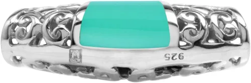 Miniatura 21 de Silvershake Colgante de diapositiva con incrustaciones de filigrana de plata de ley 925 chapada en oro blanco