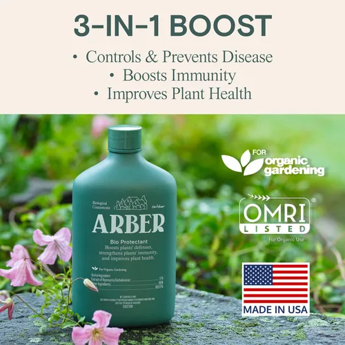Miniatura 2 de Arber Bio Protectant Fungicida Orgánico para Plantas de Exterior y Concentrado Líquido Estimulante de Raíces Solución Natural de Jardinería que