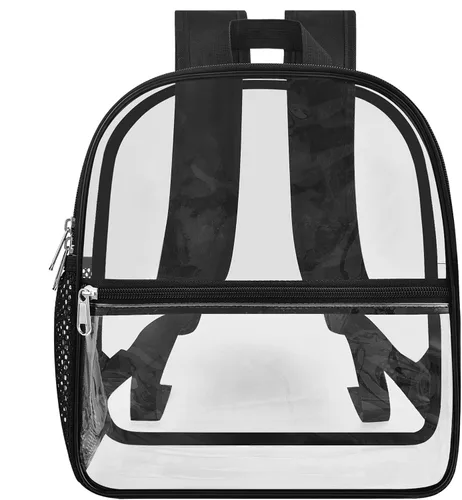 Miniatura 2 de USPECLARE Clear Backpack for Stadium Approved 12×6×12, Water proof Clear Bag for Stadium Events and Concert Work Sport EventBlack