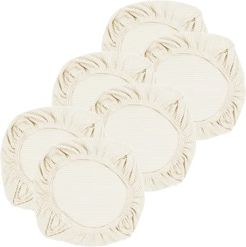 Miniatura 25 de Yikko - Fundas elásticas de jacquard con licra suave, con textura de grano de maíz, para sillas, aptas para oficina, comedor, bar, fundas