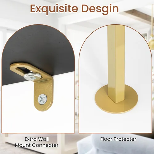 Miniatura 4 de Acovy Estantería de 5 niveles de madera maciza, estante estrecho para libros, estantería de madera, estante de escalera de montaje en pared, estante