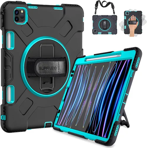 Miniatura 11 de SUPFIVES Funda para iPad Pro de 11 pulgadas (4ª generación), de silicona a prueba de golpes, de grado militar, para iPad Pro 11 de 4ª/3ª/2ª Negro