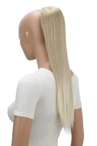 Miniatura 15 de CAISHA Extensión de cola de caballo de 22" con cordón voluminoso Straigtht negro-marrón PH503