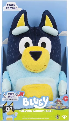 Miniatura 5 de Bluey - Peluche parlante Bandit (papá) de 14 pulgadas con 9 frases y tema musical