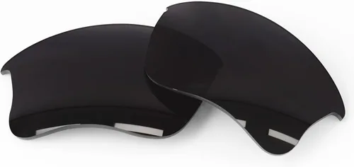 Miniatura 2 de Lentes de repuesto polarizadas de 0.063 in y kits de goma para Oakley Flak 2.0 Gafas de sol familiares Flak Jacket, Negro carbón - Policarbonato