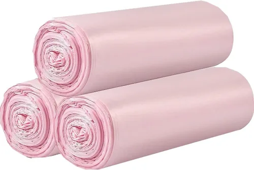 3 rollos de bolsas de basura pequeñas – 60 unidades duraderas de 4 galones bolsas de basura pequeñas para el hogar, oficina, cocina, baño, 60
